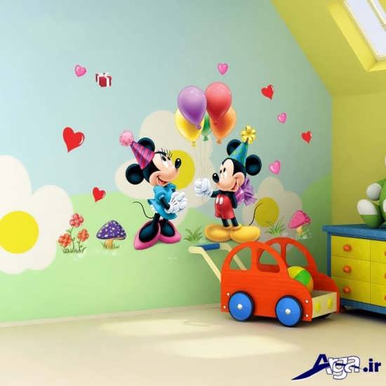 نقاشی روی دیوار اتاق نوزاد 