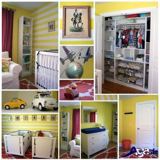 تزیین اتاق سیسمونی برای نوزادان دوقلو 
