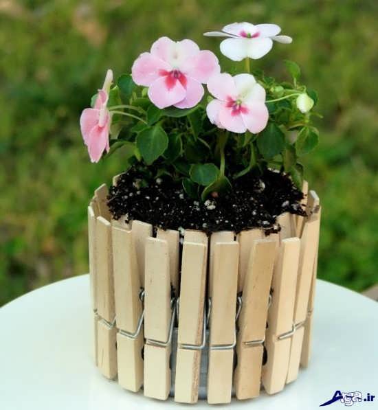 ساخت گلدان با چوب بستنی