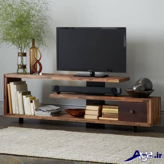 مدل میز تلویزیون چوبی با جدیدترین طرح های مد سال 