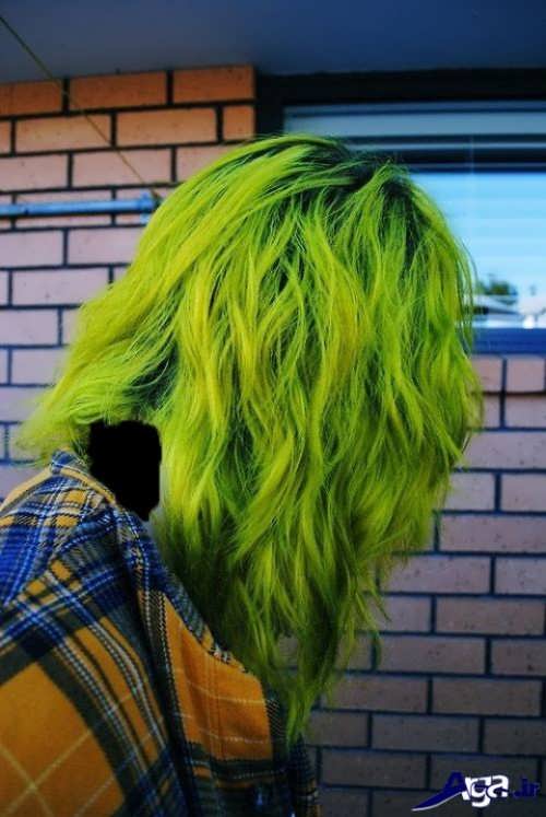 رنگ موی سبز فسفری 
