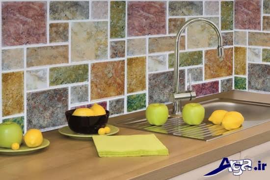مدل کاشی آشپزخانه با رنگ های مختلف 