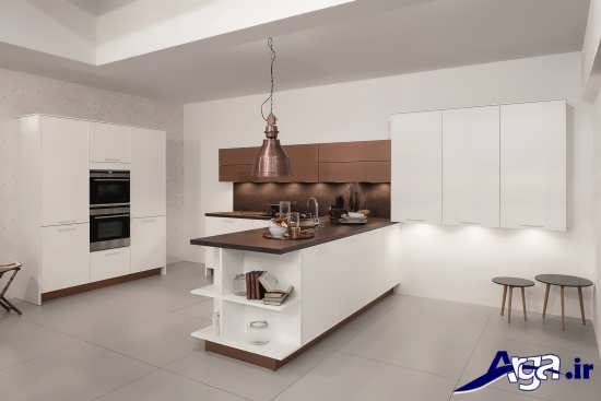 دکوراسیون آشپزخانه سفید و مدرن 