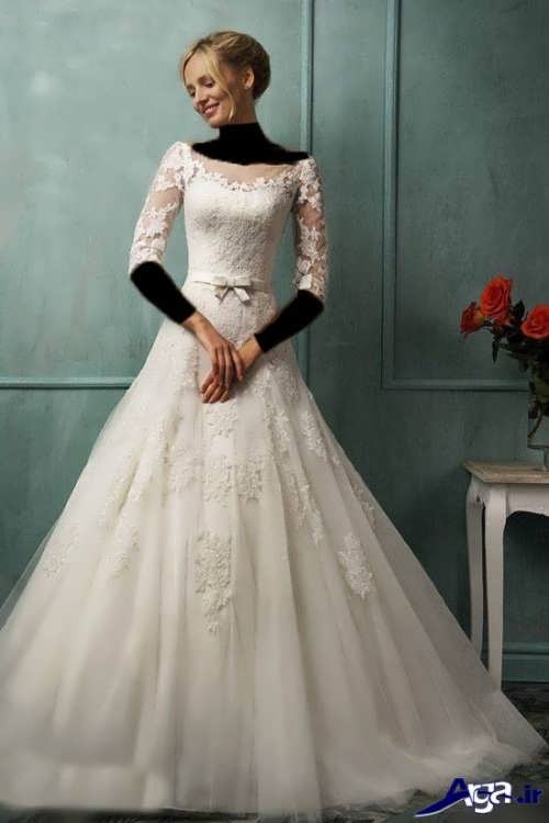 مدل های زیبا و متفاوت لباس عروس ملکه ای 