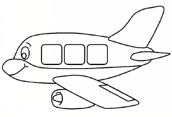 نقاشی ساده و زیبا هواپیما 