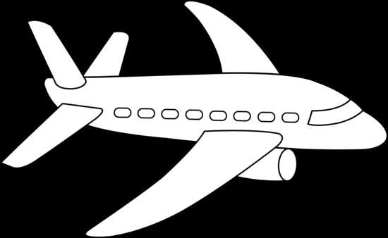 نقاشی هواپیما برای رنگ آمیزی کودکان 