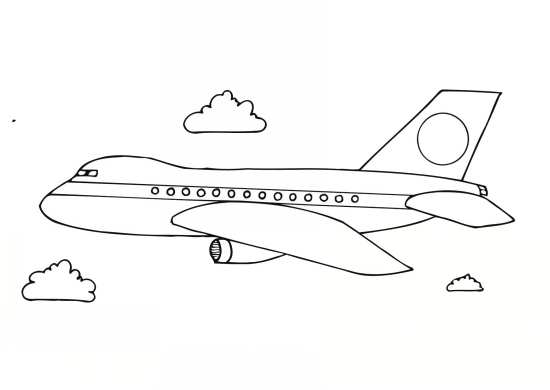 نقاشی زیبا و متفاوت هواپیما 