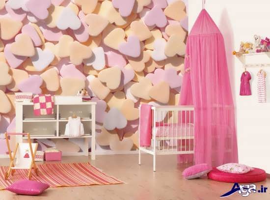 طراحی زیبا برای اتاق نوزاد دختر