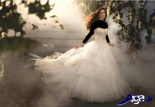 مدل لباس عروس سیندرلایی با طرح شیک و متفاوت 