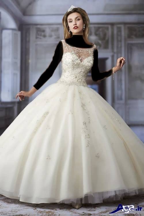 لباس عروس کار شده سیندرلایی 