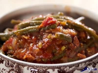 طرز تهیه خوراک لوبیا سبز با گوشت