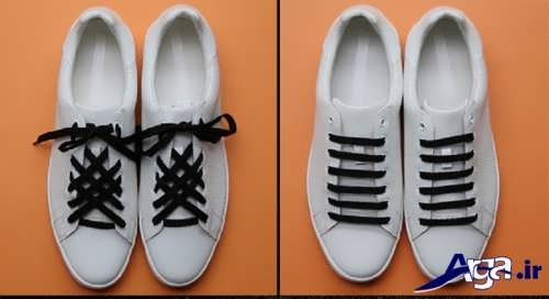 مدل های ساده بستن بند کفش 