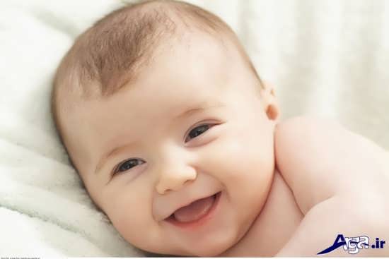 عکس نوزادان پسر زیبا در حالت خنده