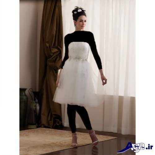 مدل لباس عروس ساده دکلته و شیک 