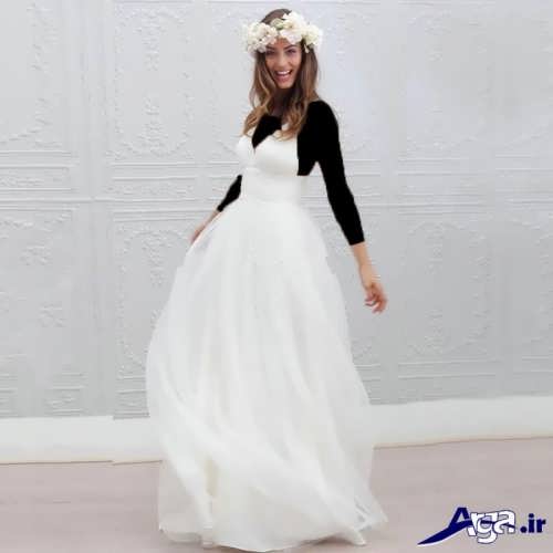 مدل لباس عروس ساده و بلند 