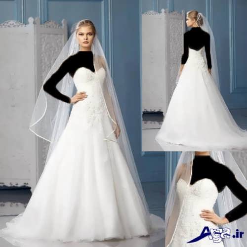 مدل لباس عروس دکلته 