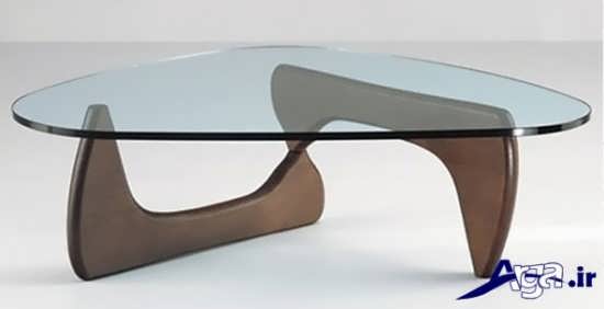 مدل میز شیشه ای عسلی 