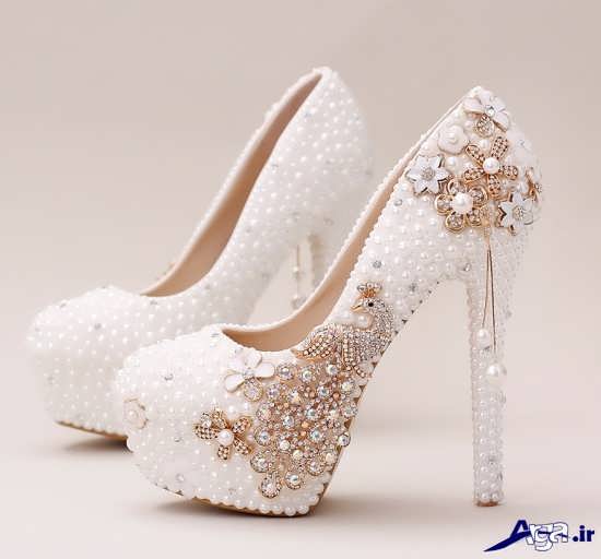 تزیین زیبا کفش عروس با مروارید
