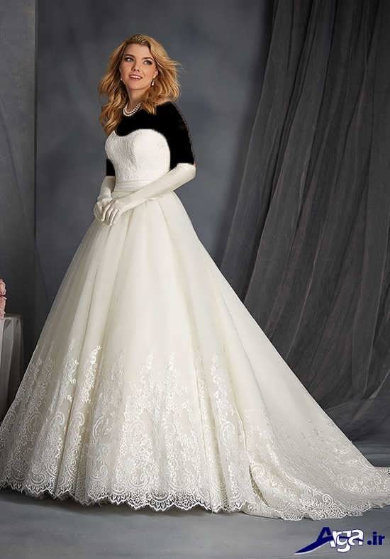 مدل لباس عروس دکلته 96 