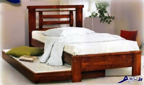 مدل تخت یک نفره چوبی زیبا