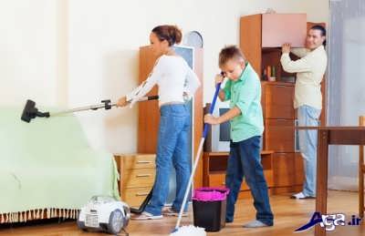 تمیز کردن خانه برای عید نوروز
