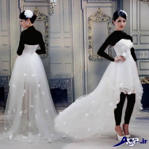 مدل لباس عروس با طرح کوتاه 