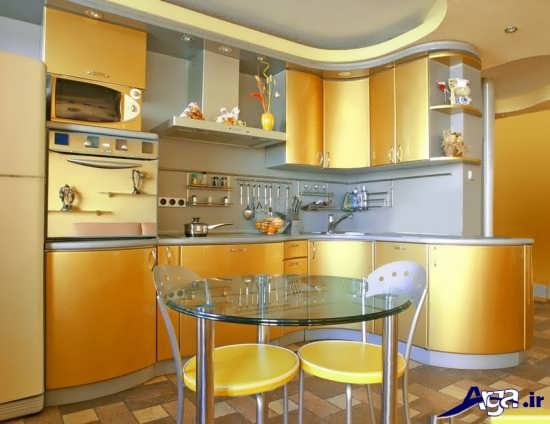 آشپزخانه طلایی زیبا