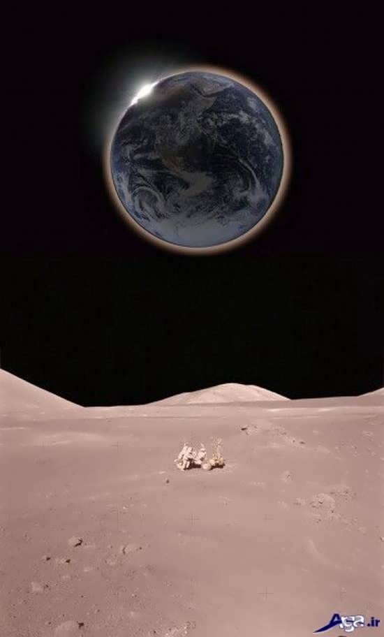عکس زمین از روی ماه