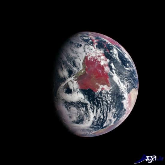 تصاویر زمین ازفضا با امواج مادون قرمز