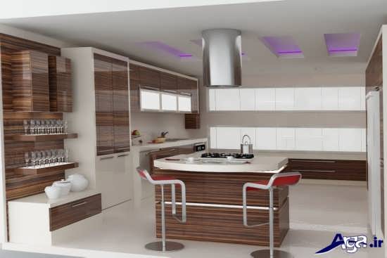 طراحی مدرن آشپزخانه بزرگ
