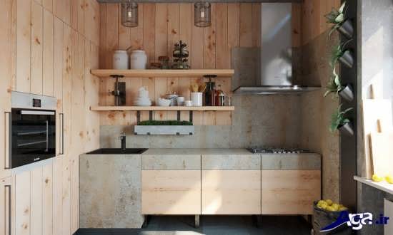 طراحی ساده و شیک آشپزخانه کوچک