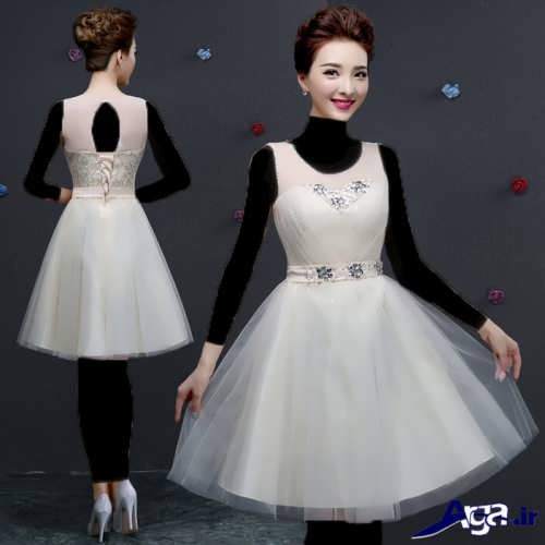مدل لباس شب کره ای پرنسسی 