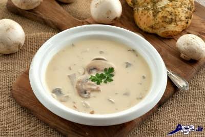 طرز تهیه سوپ قارچ و خامه