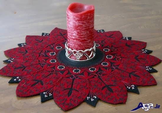 مدل رومیزی سنتی با نمد