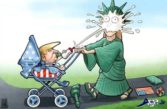 کاریکاتور جالب ترامپ درباره دموکراسی