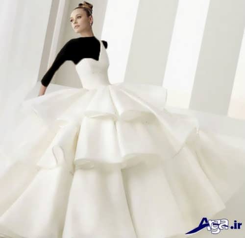 مدل لباس عروس اروپایی پف دار 