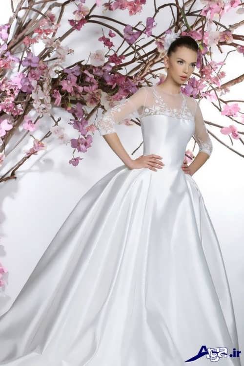 مدل لباس عروس ساده پف دار 