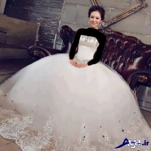 مدل لباس عروس کره ای پف دار 