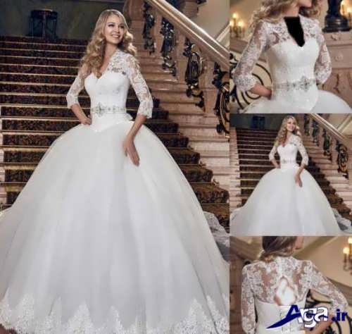 مدل لباس عروس پف دار گیپور 