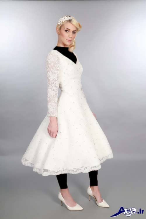 مدل لباس عروس کوتاه گیپور 