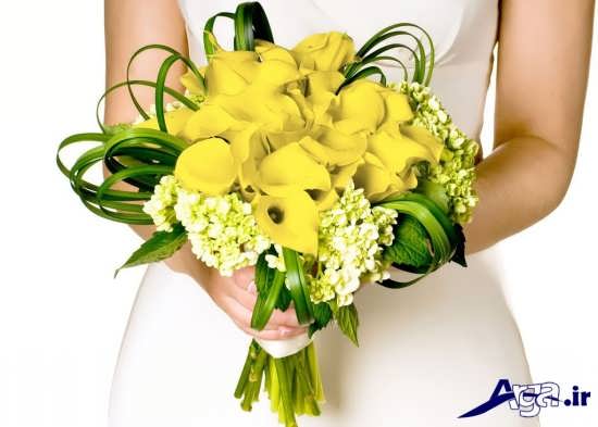 انواع تزیین دسته گل عروس باگل طبیعی