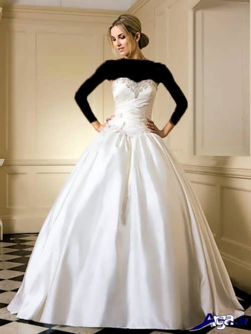 مدل لباس عروس پفی ساتن 