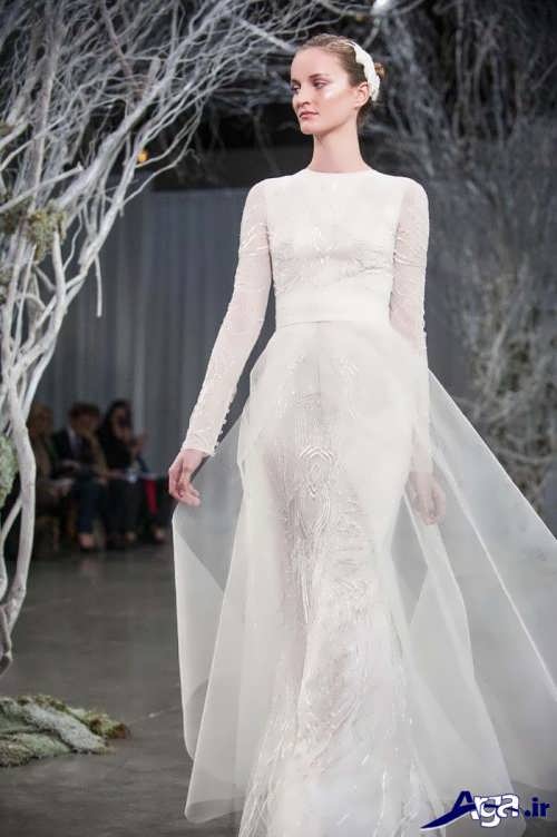 مدل لباس عروس آستین بلند 