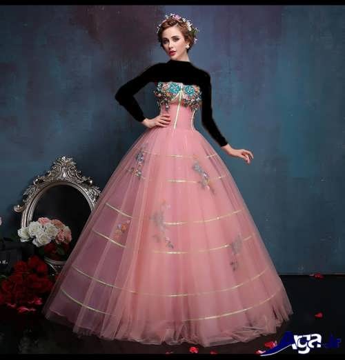 مدل لباس بلند پرنسسی 