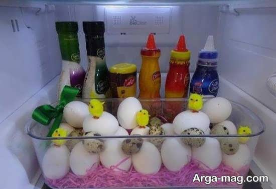 تزیین تخم مرغ برای یخچال عروس 