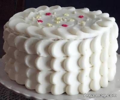 تزیین زیبا و جالب کیک با خامه فرم گرفته 