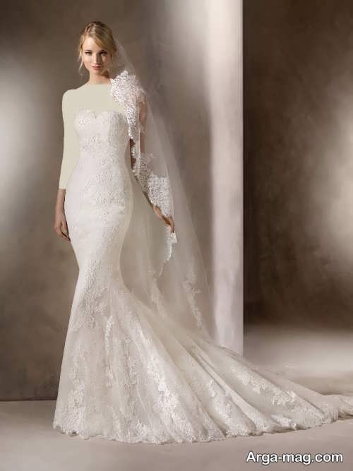 مدل لباس عروس شیک و جذاب گیپور 