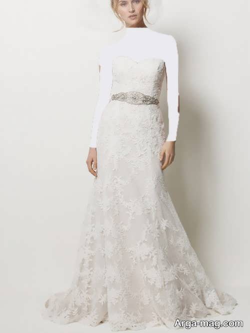 مدل لباس عروس زیبا و جذاب دانتل دار 