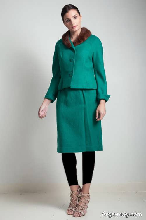 مدل کت و دامن سبز و زیبا زنانه 