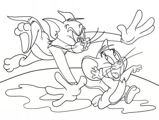 نقاشی تام و جری برای کودکان 